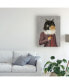 Фото #3 товара Fab Funky Tortoiseshell Cat and Brandy Glass Canvas Art - 36.5" x 48"