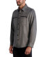 ფოტო #3 პროდუქტის Men's Faux Suede Exposed Zippers Shirt Jacket