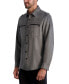 Men's Faux Suede Exposed Zippers Shirt Jacket