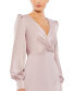 ფოტო #3 პროდუქტის Women's Ieena Satin Ruched Bishop Sleeve Gown