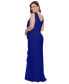 ფოტო #2 პროდუქტის Plus Size Sleeveless Ruffled High-Low Gown