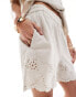 Фото #5 товара Pieces broderie shorts co-ord in cream