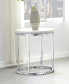 Фото #3 товара Steve Silver Echo 22" Round Marble and Chrome End Table