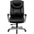 Фото #3 товара Hercules Series Big & Tall 400 Lb. Rated Black Leather Executive Swivel Chair With Adjustable Arms