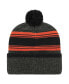 Фото #1 товара Men's Black Cincinnati Bengals Fadeout Cuffed Knit Hat with Pom