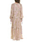 Фото #2 товара Hemant & Nandita Metallic Embroidered Kaftan Dress Women's Pink Xs