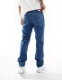 Tommy Jeans Ryan regular straight jeans in mid wash with flag detail Mittelblauer Denim, W38 L32 - фото #3