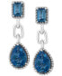 ფოტო #3 პროდუქტის EFFY® London Blue Topaz Double Drop Earring (6-1/4 ct. t.w) in Sterling Silver