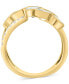 ფოტო #4 პროდუქტის EFFY® Aquamarine (1-7/8 ct. t.w.) & Diamond (1/4 ct. t.w.) Crossover Statement Ring in 14k Gold