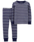 Фото #9 товара Kid 2-Piece Striped Snug Fit Cotton Pajamas 4