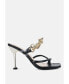 ფოტო #1 პროდუქტის Women's Social Bee Link Chain Embellished Heel Sandals