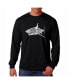 Men's Word Art Long Sleeve T-Shirt- Shark Species Черный, S - фото #1