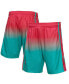 ფოტო #2 პროდუქტის Men's Pink and Teal San Antonio Spurs 1998/99 Hardwood Classics Fadeaway Reload 3.0 Swingman Shorts