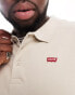 Levi's Big & Tall polo shirt with small logo in tan