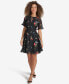 Фото #1 товара Women's Embroidered Chiffon Back-Cutout Dress