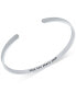 Crystal Inner Message Cuff Bangle Bracelet in Sterling Silver, Created for Macy's