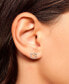 ფოტო #2 პროდუქტის Hello Kitty Diamond Silhouette Stud Earrings (1/8 ct. t.w.) in 10k White & Rose Gold