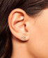 Фото #2 товара Hello Kitty Diamond Silhouette Stud Earrings (1/8 ct. t.w.) in 10k White & Rose Gold