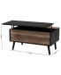 Jensen Modern and Contemporary Wood Lift Top Coffee Table with Storage Compartment