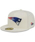 Фото #5 товара Men's Cream New England Patriots Chrome Color Dim 59FIFTY Fitted Hat