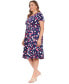 Plus Size Printed Smocked-Front Dress