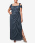 ფოტო #1 პროდუქტის Plus Size Draped Cold-Shoulder Dress