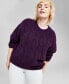 Фото #1 товара Women's Chunky Cable-Knit Sweater, Created for Macy's