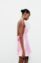 Фото #4 товара Платье из сатина с горловиной халтер ZARA