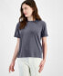 ფოტო #2 პროდუქტის Juniors' Super Soft Crewneck Tee