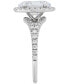 ფოტო #4 პროდუქტის IGI Certified Lab Grown Diamond Oval-Cut Halo Engagement Ring (3 ct. t.w.) in 14k White Gold