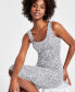 Фото #4 товара Women's Printed Scoop-Neck Sleeveless Jersey Dress, Created for Macy's