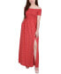 Фото #1 товара Women's Short Sleeve Off the Shoulder Smocked Maxi Dress