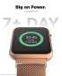 ფოტო #5 პროდუქტის Air 4 Unisex Rose Gold-Tone Mesh Bracelet Smartwatch 41mm