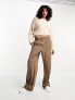 Фото #5 товара Vero Moda Tall wide leg trouser in brown