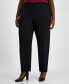 ფოტო #4 პროდუქტის Plus Size Pull-On Straight-Leg Pants