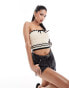 Фото #1 товара Hollister crochet tube top in beige and black