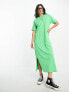 Фото #3 товара Only oversized maxi t-shirt dress in bright green