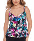 Women's Printed Triple Tier Tankini Top, Created for Macy's