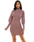 Women's Puff Sleeve Quilted Sweater Dress