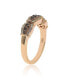 ფოტო #2 პროდუქტის Suzy Levian Sterling Silver Cubic Zirconia Petite Brown & White Anniversary Band