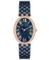 ფოტო #1 პროდუქტის Women's Three-Hand Quartz Navy Ceramic Bracelet Watch, 27mm