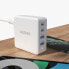 Фото #6 товара Szybka i mocna ładowarka sieciowa GaN 2x USB-C 2x USB 100W biała