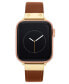 Фото #2 товара Ремешок для часов Anne Klein женский коричневый из натуральной кожи совместим с Apple Watch 42/44/45/Ultra/Ultra 2