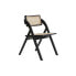 Фото #1 товара Складной стул DKD Home Decor Чёрный Натуральный ротанг Древесина вяза 53 x 60 x 79 cm