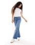 Dr Denim Petite Moxy straight leg jeans in cape sky worn hem wash Голубой, M - EU 38 - фото #3