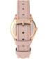Women's Quartz Analog Easy Reader Leather Pink Watch 32mm