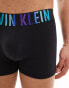 Фото #2 товара Calvin Klein Pride cotton stretch trunks in black with rainbow logo