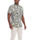 Men's Short Sleeve Print Linen Cotton Shirt