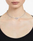 Фото #4 товара Swarovski silver-Tone Crystal Flower Collar Necklace, 14-1/8" + 1" extender