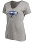 Фото #3 товара Women's Heather Gray Tampa Bay Lightning 2021 Stanley Cup Champions Jersey Roster V-Neck T-shirt